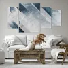 Bild auf Leinwand - Leinwandbild - 4 Teile - Blau Weiß Produktbild-Vorschau 6