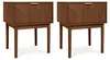 Nachttisch, 2er-Set, Walnuss-Finish, 1 Schublade - NOLAN Produktbild-Vorschau 2