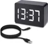 kwmobile Wecker Uhr in Holzoptik digital - Digitalwecker Produktbild-Vorschau 5