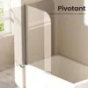 EMKE 80x140cm Parawan prysznicowy do wanny Parawan składany Podgląd zdjęcia produktu 3