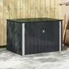 vidaXL Gartenlagerbox Schwarz 151,5 x 107 x 100 cm Stahl Produktbild-Vorschau 2