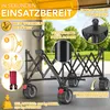 TRESKO® Bollerwagen faltbar 300L mit Bremse Rot | Handwagen Produktbild-Vorschau 5