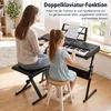 COSTWAY 61-toetsen keyboard piano set met standaard, krukje Productafbeelding-voorbeeld 6