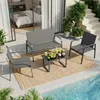 Mondeer Gartenmöbel-Set 4-teilig, Sitzgruppe mit Armlehnen Produktbild-Vorschau 2