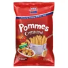 Verpackungsbild XOX Pommes Snack Currywurst knusprig herzhaft mit Currynote 125g Produktbild-Vorschau