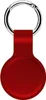 A red keychain accessory for an Apple AirTag is shown against a white background. Produktbild-Vorschau