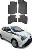 2014-2022 Toyota Aygo Fußmatten TPE Schwarz 4 tlg Produktbild-Vorschau 1