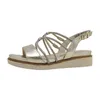 Tamaris  Damenschuhe Sandalen Flach Gold Freizeit, Produktbild-Vorschau 5