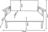 2-Sitzer Polstersofa 'Kinda' mit Holzgestell 121 x 69 x 75 Produktbild-Vorschau 3