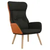 Design Möbel Relaxsessel Schwarz Stoff und PVC - 2024 Neu Produktbild-Vorschau 2
