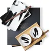 Moritz & Moritz Sushi Set 10tlg Pinselstriche Schwarz Produktbild-Vorschau 1