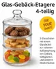 Bonboniere Glas mit Deckel – Vorratsglas 3-stöckig Produktbild-Vorschau 4