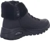 A black SKECHERS Uno Rugged boot with faux fur trim. Produktbild-Vorschau