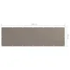 vidaXL Pare-vue pour balcon Taupe 90x300 cm Tissu Oxford Voir les images du produit 4