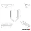 PremiumX Balkonhalter 100cm Ø 48mm Stahl Mast Geländer SAT Produktbild-Vorschau 8