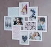 A white multi-photo frame collage displaying various pictures. Produktbild-Vorschau