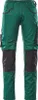 A pair of green work pants with black knee patches and pockets, shown front-on against a white background. Náhled obrázku produktu
