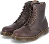 A pair of brown leather lace-up boots. Voir les images du produit