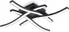 A modern black ceiling light with curved LED strips. Produktbild-Vorschau
