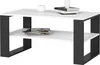 A modern coffee table with a white top and black frame. Produktbild-Vorschau