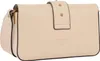 A beige handbag with a gold buckle and a subtle embossed logo. Podgląd zdjęcia produktu