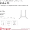STEIGNER Duschtürdichtung gebogen UK24 40 cm (1 Stk.) Produktbild-Vorschau 3