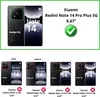 Collage of Xiaomi Redmi Note phones and their camera modules, with text indicating compatibility. Voir les images du produit