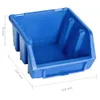 vidaXL 128-tlg. Behälter-Set für Kleinteile mit Wandplatten Produktbild-Vorschau 5