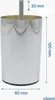 A chrome-plated furniture leg with measurement indicators. Podgląd zdjęcia produktu
