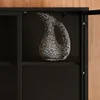 Credenza in acciaio e vetro temperato 2 ante, 180cm, Nero Anteprima dell’immagine prodotto 5