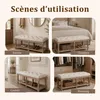 Banquette Coffre avec Rangement, Banc Bout de Lit, Beige 2 Voir les images du produit 8