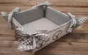 Corbeille à pain en tissu RESI Gris, à carreaux avec Voir les images du produit 1