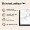 KitchenYeah® Kryt varné desky mramor - bílý - šedý - - Náhled obrázku produktu 6