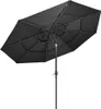 Sonnenschirm mit Aluminium-Mast 3-lagig Anthrazit 3 m Produktbild-Vorschau 3