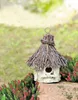 Mangeoire oiseau bouleau bois rond toit en chaume - Nichoir Voir les images du produit 1