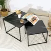 KAHOO 2tlg. Couchtisch Kaffeetisch mit Marmormuster, Produktbild-Vorschau 8