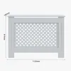 SONNI 112 cm weiß Kreuzgitter Heizkörperverkleidung Produktbild-Vorschau 7