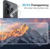 A product image showing a phone camera lens protector and a scenic mountain landscape. Produktbild-Vorschau
