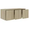 TV skříňka Sonoma dub 80x34x30 cm odvozený výrobek ze dřeva Náhled obrázku produktu 4