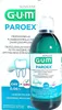 A product shot of a bottle of GUM PAROEX mouthwash next to its packaging. Náhľad obrázku produktu
