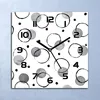Wanduhr Echt-Glas-Küchenuhr Einfarbige Kreise Quarz Lautlos Produktbild-Vorschau 1