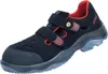 A black and red ATLAS sandal with velcro straps. Produktbild-Vorschau