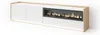 Meuble tv effet bois blanc et chêne 207x37x50cm cheminée Voir les images du produit 1