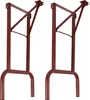 Two dark red metal table legs for a beer tent set. Produktbild-Vorschau