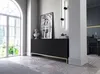 Komoda RTV Glamour Szafka RTV Glamour Czarny Mat 168 cm Podgląd zdjęcia produktu 5