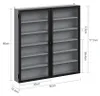 Maßzeichnung der SoBuy Wandvitrine FSB113-H-DG: 80x40x12.2 cm Anteprima dell’immagine prodotto