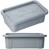 Pojemnik Plastikowy Z Pokrywą Zamykany Pudełko Box Szary Podgląd zdjęcia produktu 1