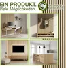 Collage of four different interior design scenes showcasing wood acoustic panels in various applications. Náhľad obrázku produktu