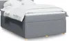 Boxspringbett mit Matratze Hellgrau 160x200 cm Stoff Produktbild-Vorschau 2