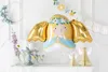 Folienballon Engel 77x45cm Hellblau / Gold Produktbild-Vorschau 2